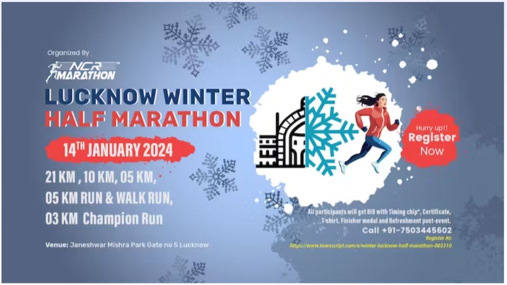 Lucknow Winter Half Marathon 14th January 2024