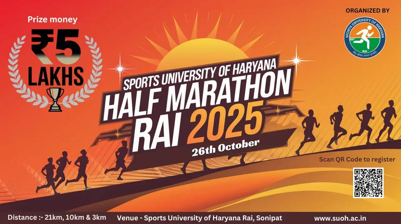 Sports University Of Haryana Half Marathon Rai 2025