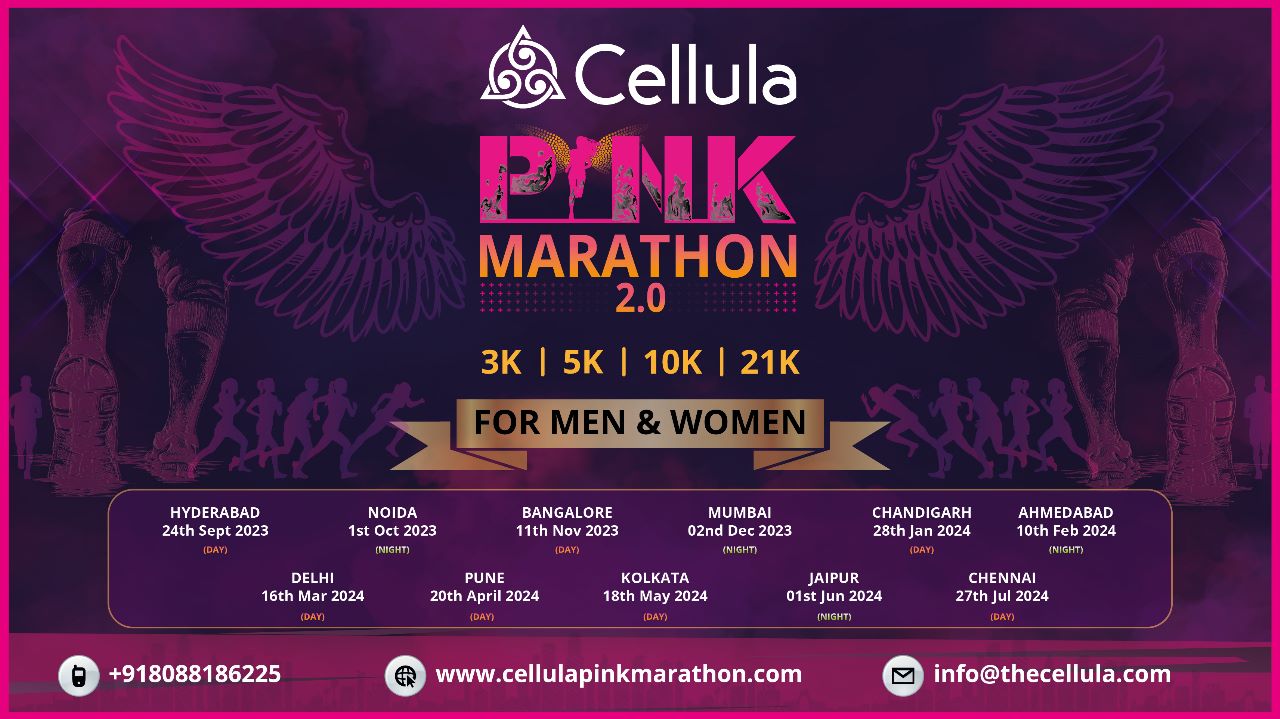 Cellula Pink Half Marathon HYDERABAD 2023